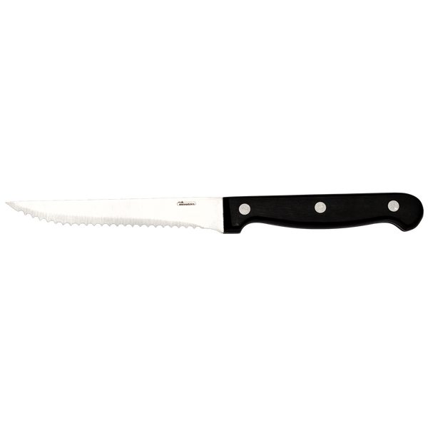 STEAK KNIFE POM WOOD HANDLE - BLACK SATIN_0