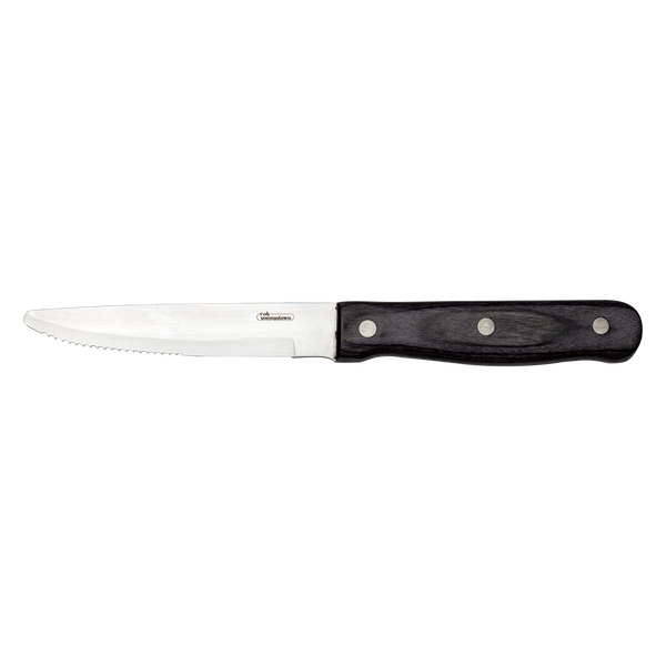 STEAK KNIFE GREY WOOD HANDLE - SATIN_0