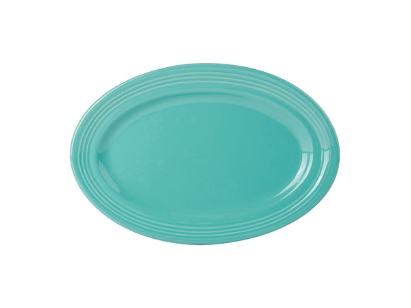Tuxton Oval Platter 9 ¾" x 6 ½" Concentrix Island Blue