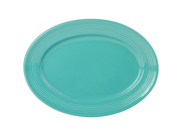 Tuxton Oval Platter 11 ½" x 8 ⅜" Concentrix Island Blue