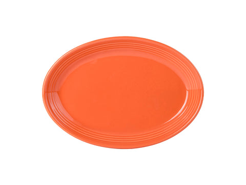 Tuxton Oval Platter Platter 9 ¾" x 6 ½" Concentrix Papaya_1