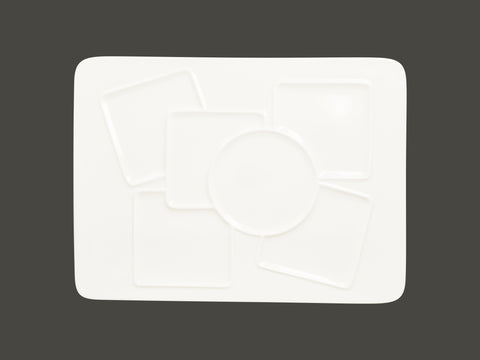 RECTANGULAR PLATE, 6 ZONES - CREATE, 14.55"L, 10.65"W, IVORIS_0