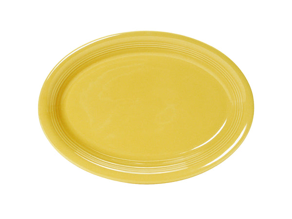 Tuxton Oval Platter Coupe 11 ½" x 8 ¾" Concentrix Saffron