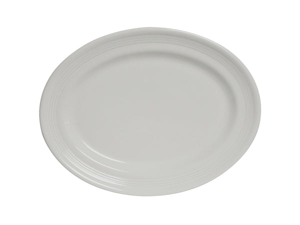 Tuxton Oval Platter Platter 11 ½"  x 8 ⅜" Concentrix White_0