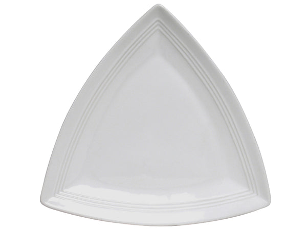 Tuxton Triangle Plate 12 ½" Concentrix White_0