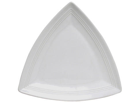 Tuxton Triangle Plate 12 ½" Concentrix White