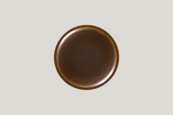 FLAT COUPE PLATE, 8.25"D, RUST_0