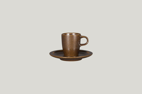 SAUCER FOR ESPRESSO CUP, 4.9"D, RUST_0