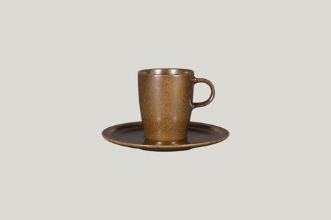 SAUCER FOR COFFEE CUP, 6.4"D, RUST_2