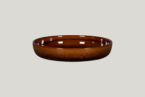 ROUND DEEP PLATE, 9.45"D, 42.45 OZ, HONEY_0