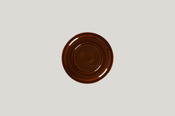 FLAT PLATE WITH RIM, 6.3"D, HONEY_0