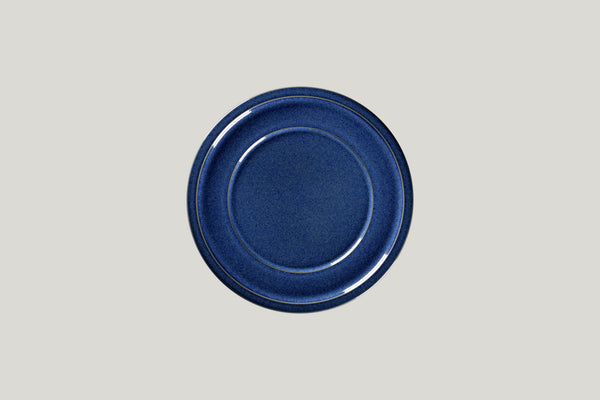 FLAT PLATE WITH RIM, 8.05"D, COBALT_0