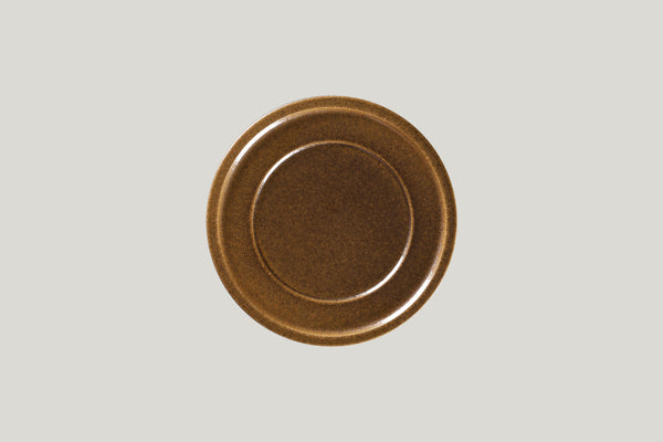 FLAT PLATE WITH RIM, 8.05"D, RUST_0