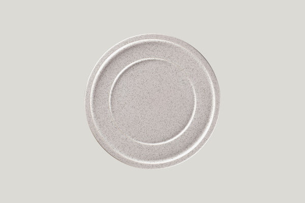 FLAT PLATE WITH RIM, 9.45"D, CLAY_0