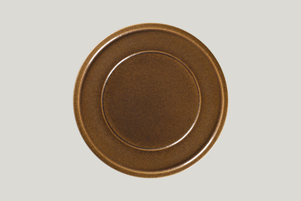 FLAT PLATE WITH RIM, 11"D, RUST_0