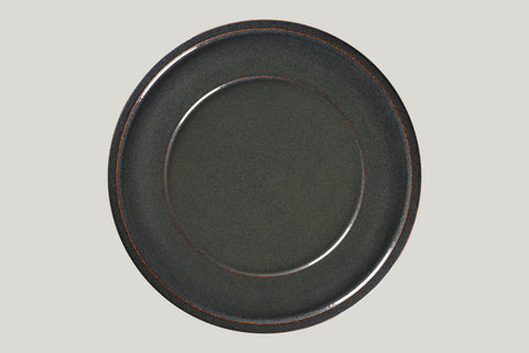 FLAT PLATE WITH RIM, 12.6"D, IVORIS_3