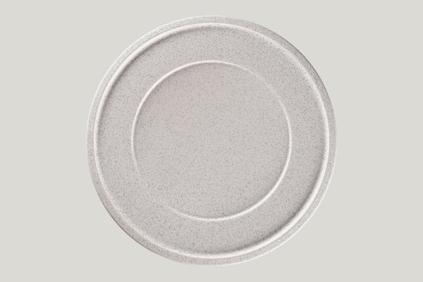 FLAT PLATE WITH RIM, 12.6"D, CLAY_0