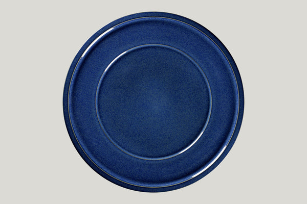 FLAT PLATE WITH RIM, 12.6"D, COBALT_0