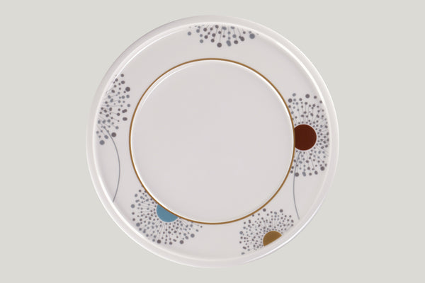 FLAT PLATE WITH RIM, 12.6"D, IVORIS - SPRING_0