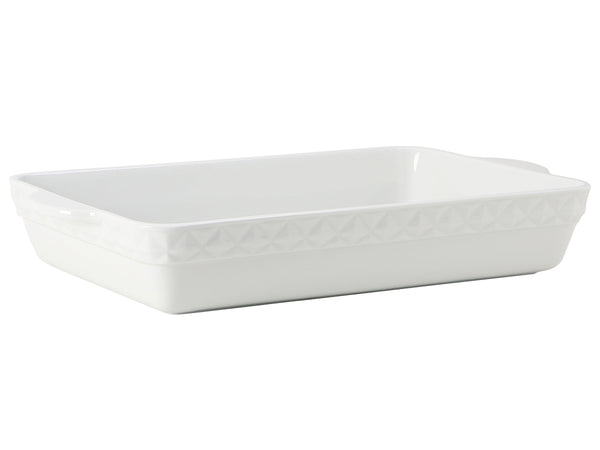 Tuxton 6 ¼ qt Casserole Rectangular - Porcelain White