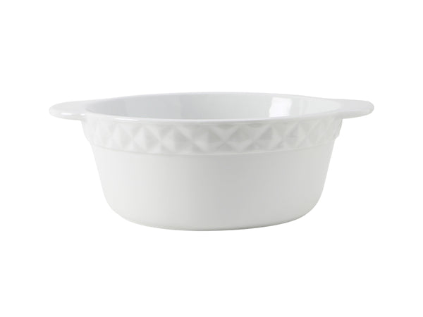 Tuxton 3 ½ qt Casserole Round - Porcelain White