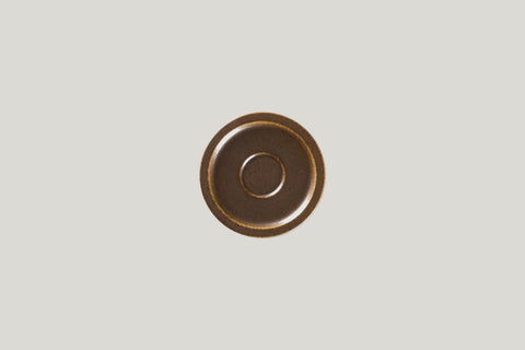 SAUCER FOR ESPRESSO CUP, 4.9"D, RUST_1