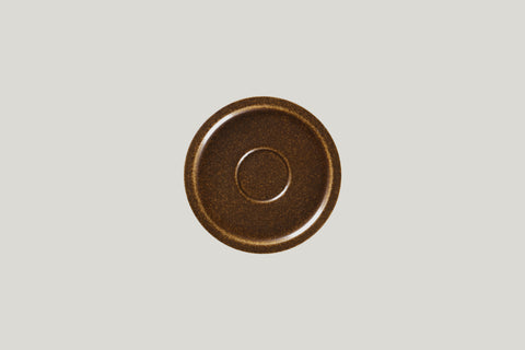 SAUCER FOR COFFEE CUP, 6.4"D, RUST_4