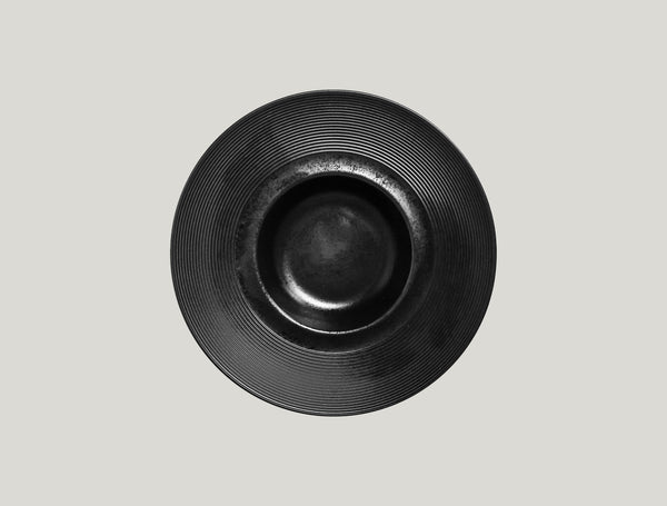 GOURMET DEEP PLATE, 10.25"D, 2.35"H, BLACK_0