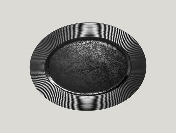 OVAL PLATTER, 14.15"L, 10.65"W, BLACK_0