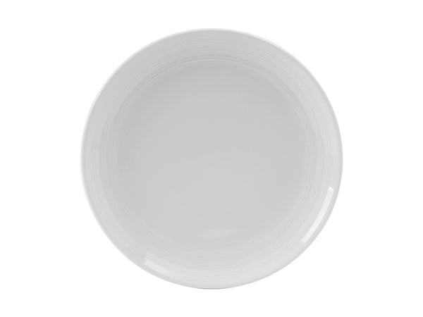 Tuxton Healthcare Coupe Plate 9" Pacifica Porcelain White Embossed