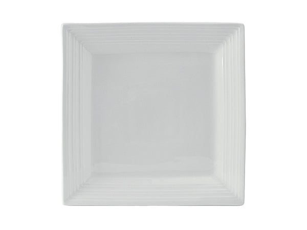 Tuxton Square Plate 8 ½" Pacifica Porcelain White Embossed