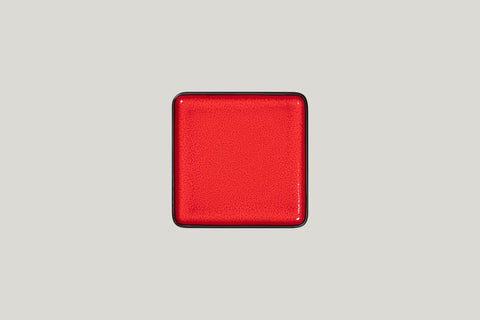 SQUARE FLAT PLATE, 6.3"L, 6.3"W, RED FIRE_1