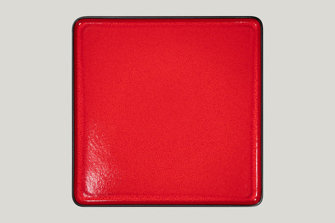 SQUARE FLAT PLATE, 12.6"L, 12.6"W, RED FIRE_1