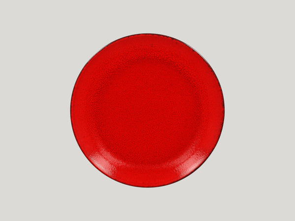 FLAT COUPE PLATE, 10.65"D, RED_0