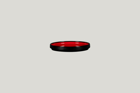 FLAT RIMLESS PLATE/LID, 6.3"D FOR FRNOBW16RD, RED_0