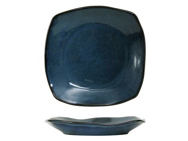 Tuxton Square Pasta Coupe Plate 10 ½" x 10 ½" x 1 ½" Artisan Night Sky Coupe_0