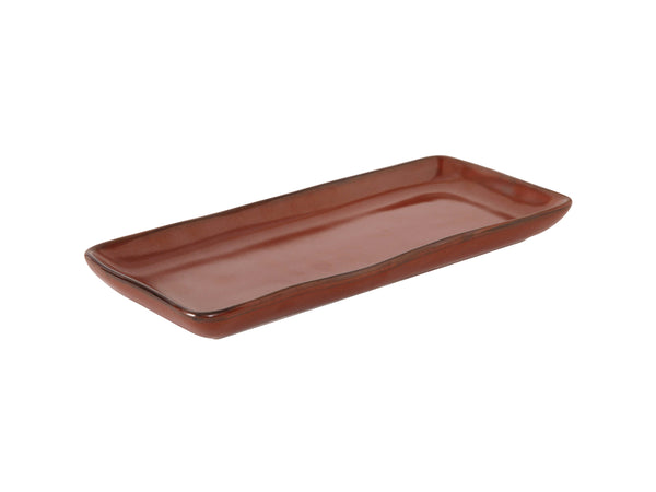 Tuxton Rectangle Rectangluar Tray 11 ⅝" x 5 ⅛" Artisan Red Rock_0