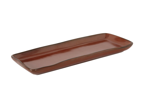 Tuxton Rectangle Rectangluar Tray 13 ¾" x 5" Artisan Red Rock_0