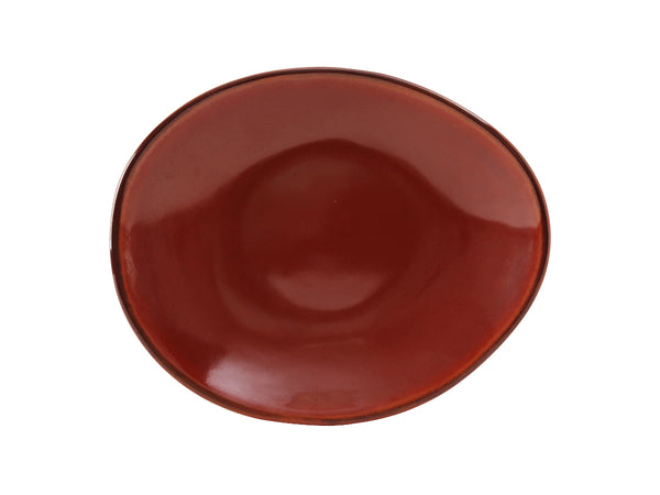 Tuxton Ellipse Plate 10" x 8 ¼" Artisan Red Rock_0