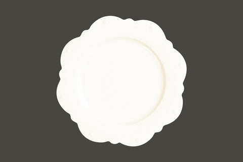 SCALLOP PLATE, 13"D, IVORIS_8