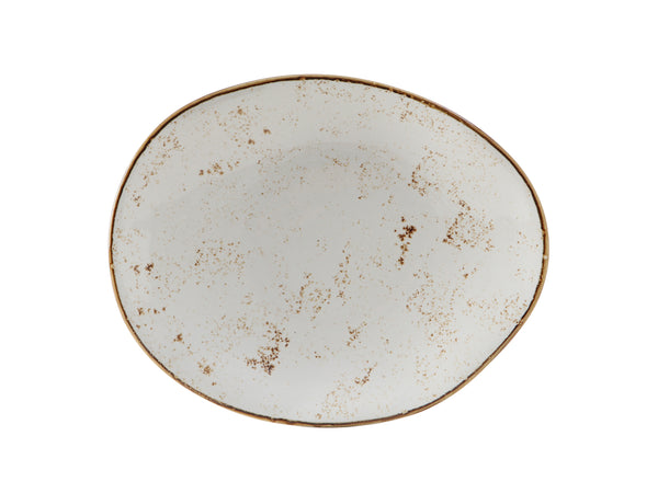 Tuxton Ellipse Plate 10" x 8 ¼" x 1 ¾" Artisan Geode Agave