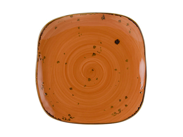 Tuxton Square Plate 9" x 9" Artisan Geode Coral_0