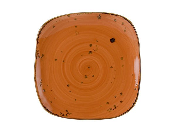 Tuxton Square Plate 9" Artisan Geode Coral