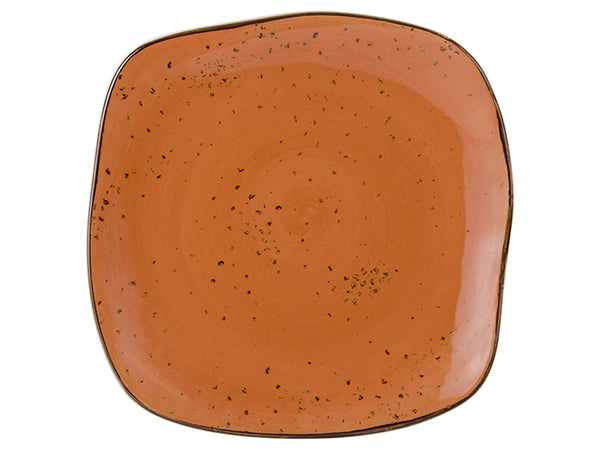 Tuxton Square Plate 11" x 11" Artisan Geode Coral_0