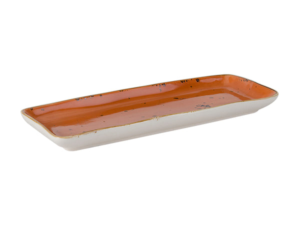 Tuxton Rectangle Rectangluar Tray 13 ¾" x 5" Artisan Geode Coral_0