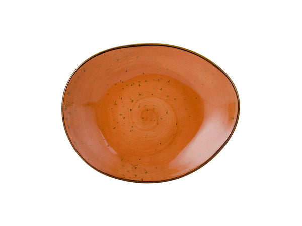 Tuxton Ellipse Plate 8 ⅜" x 6 ⅞" Artisan Geode Coral_0