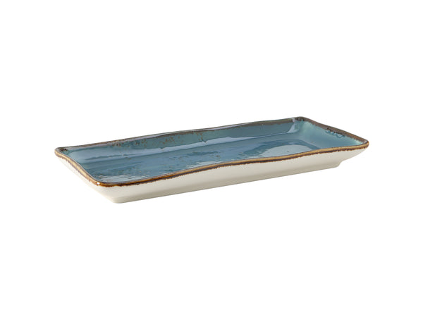 Tuxton Rectangle Rectangluar Tray 11 ⅝" x 5 ⅛" Artisan Geode Azure_0