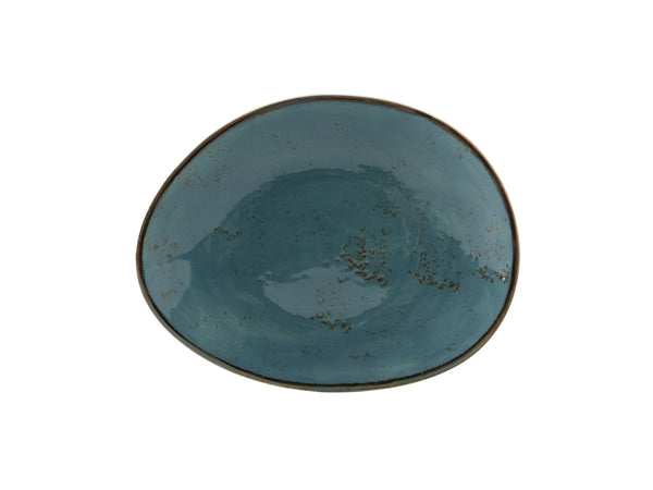Tuxton Ellipse Plate 8-3/8" x 6 ⅞" Artisan Geode Azure_0