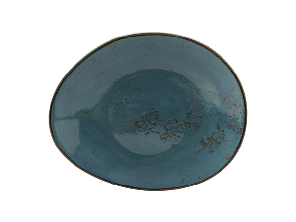 Tuxton Ellipse Plate 10" x 8 ¼" Artisan Geode Azure