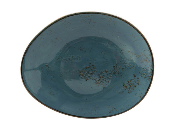 Tuxton Ellipse Plate 12" x 9 ¾" Artisan Geode Azure_0